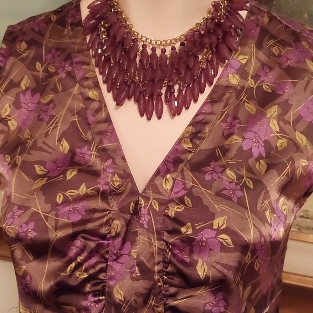 Silky rich-toned top